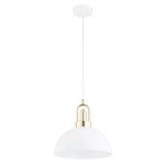 LAMPA WISZĄCA ALFA PREVO BIAŁA & ZŁOTA 1xE27 / 61703