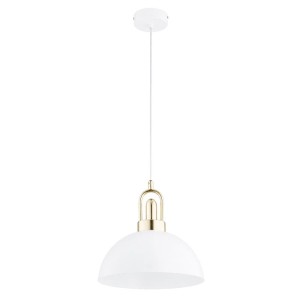 LAMPA WISZĄCA ALFA PREVO BIAŁA & ZŁOTA 1xE27 / 61703