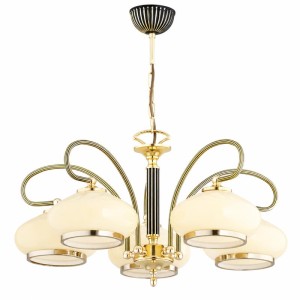ŻYRANDOL KLASYCZNY ALFA ASTORIA IMPERIAL ZŁOTY 5xE27 / 63459