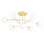NOWOCZESNA LAMPA SUFITOWA ALFA LAVINIA ZŁOTA 7 x G9 / 63463