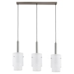 LAMPA WISZĄCA ALFA MAVRO CZARNY CHROM & BIAŁA 3 x E27 / 62688
