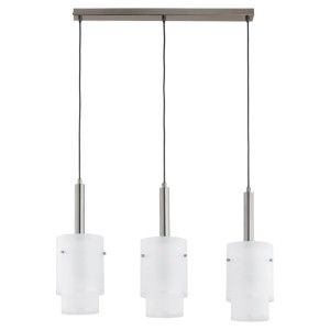 LAMPA WISZĄCA ALFA MAVRO CZARNY CHROM & BIAŁA 3 x E27 / 62688