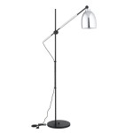LAMPA STOJĄCA ALFA INDRA BIS CZARNA & SREBRNA 1 x E27 / 9301