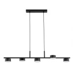 NOWOCZESNA MINIMALISTYCZNA LAMPA WISZĄCA ALFA ENISEC CZARNA 5 x GX53 / 63460