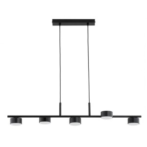 NOWOCZESNA MINIMALISTYCZNA LAMPA WISZĄCA ALFA ENISEC CZARNA 5 x GX53 / 63460