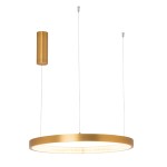 LAMPA WISZĄCA LED 2006 34W 3000K GOLD ALUMINIUM - AKRYL LED | 34W | 3000K | 2280Lm | CRi 80 | Triak ściemniający  /   2006