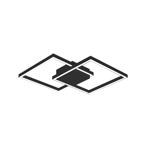 LAMPA SUFITOWA LED 2026 28W 3000K SAGRE BLACK ALUMINUM & ACRYLIC LED | 28W | 3000K | 2000Lm | CRi 80 | Triak ściemniający