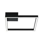 LAMPA SUFITOWA LED 2029 - LAMPA ŚCIENNA 15W 3000K SAGRE BLACK ALUMINUM & ACRYLIC LED | 15W | 3000K | 960Lm | CRi 80 | Triak ściemniający