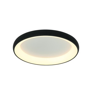 LAMPA SUFITOWA LED 2048 43W 3000K BLACK SAGRE ALUMINIUM - AKRYL LED | 43W | 3000K | 3715Lm | CRi 80 | Triak ściemniający