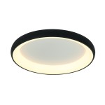 LAMPA SUFITOWA 2056 LED 55W 3000K SAGRE BLACK ALUMINUM - AKRYL LED | 55W | 3000K | 4080Lm | CRi 80 | Triak ściemniający