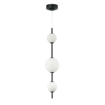 20132 LAMPA WISZĄCA LED CREEPY 13W 3000K BLACK METAL - OPAL GLASS