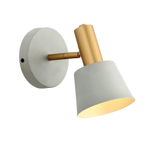20218 LAMPA KINKIET E14 MAX 5W WHITE METAL - GOLD ALUMINUM