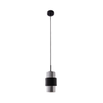 LAMPA WISZĄCA 22002 – CZARNA MATOWA I CHROMOWANE SZKŁO