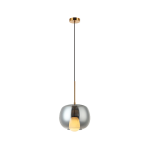 LAMPA WISZĄCA 22058 – G9 7W, MATOWE ZŁOTO, CZARNE I OPALOWE SZKŁO