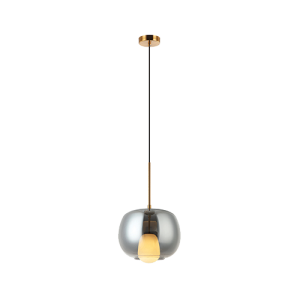 LAMPA WISZĄCA 22058 – G9 7W, MATOWE ZŁOTO, CZARNE I OPALOWE SZKŁO