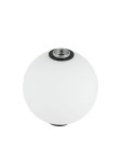 LED ELEMENT POŚREDNI 22232-B – OPALOWA KULA Ø160 MM, 10W, 3000K, CRI 80, CZARNA, PLUG & PLAY
