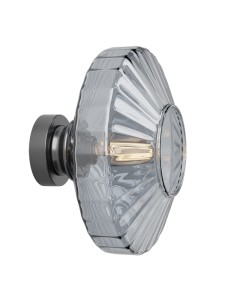 Lampa ścienna 23011 – nowoczesna elegancja metalu i przyciemnianego szkła