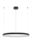 Lampa wisząca LED 23033 – nowoczesny pierścień świetlny w czarnym wykończeniu
