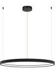Lampa wisząca LED 23035 – nowoczesny pierścień świetlny w czarnym wykończeniu
