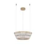 Lampa wisząca LED 23045 – elegancja kryształu i antycznego mosiądzu