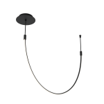 Lampa wisząca LED 23052 18W 3000K – czarne aluminium i silikon, ściemnialna Triac