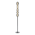 Lampa stojąca LED 23064 17W 3000K – czarna metalowa podstawa i przyciemniane szkło
