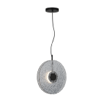 Lampa wisząca LED 23074 11W 3000K – czarny metal i matowe szare szkło