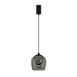 Lampa wisząca LED 23078 6W 3000K – czarny metal i przyciemniane szare szkło