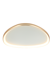 Lampa sufitowa LED 23088 32W 3000K – złoty mat, aluminium i akryl, ściemnialna Triac