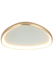 Lampa sufitowa LED 23091 39W 3000K – złoty mat, aluminium i akryl, ściemnialna Triac