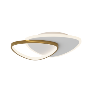 Lampa sufitowa LED 23093 36W 3000K – złoty mat, aluminium i akryl, ściemnialna Triac