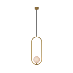 Lampa wisząca 23135 G9 – metaliczne złoto z opalowym szkłem