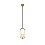Lampa wisząca 23136 G9 – matowe złoto z opalowym szkłem