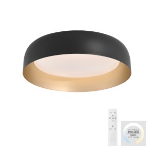 Lampa sufitowa OSKO 14215-18 – czarna ze złotym akcentem LED