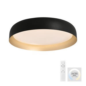 Lampa sufitowa OSKO 14216-18 – czarna ze złotym akcentem LED