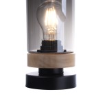 Lampa stołowa PASQUAL 11310-18 – czarny / drewno