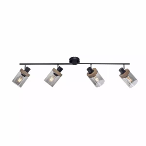 Lampa sufitowa PASQUAL 11313-18 – czarny / drewno
