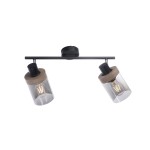 Lampa sufitowa / kinkiet PASQUAL 11312-18 – czarny / drewno