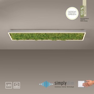 Lampa sufitowa GREEN KNUT 15623-66 – naturalny mech LED