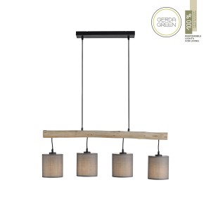 Lampa wisząca GREEN TRIBU 15783-29 – drewno / beżowy