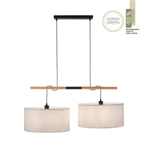 Lampa wisząca GREEN SOFIE 14182-16 – czarny / drewno