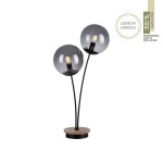 Lampa stołowa GREEN WIDOW 11390-79 – czarny / drewno