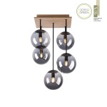 Lampa sufitowa GREEN WIDOW 11395-79 – czarny / drewno