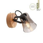 Lampa sufitowa / kinkiet GREEN LANGSTRÖM 11447-79 – czarny / drewno