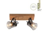 Lampa sufitowa GREEN LANGSTRÖM 11448-79 – czarny / drewno