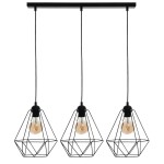 Lampa wisząca BASKET BLACK 3xE27 I MLP7215