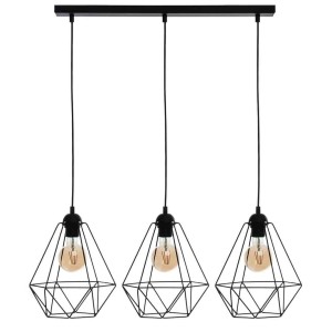 Lampa wisząca BASKET BLACK 3xE27 I MLP7215