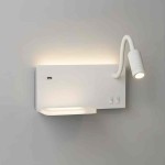 Lampa nocna z półką Shelf Led 4W+5W+2W prawa Biały I  ML0694