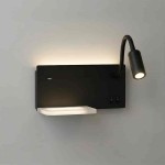 Lampa nocna z półką Shelf Led 4W+5W+2W prawa Czarny I  ML2887