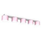 Lampa sufitowa Dixie 5xGX53 Różowy/Biały I MLP7557